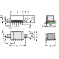 WAGO 2091-1432/205-000 Male behuizing (board) 2091 Totaal aantal polen: 12 Rastermaat: 3.50 mm Inhoud: 100 stuk(s)