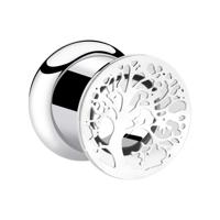 Double Flared Tunnel met tree design Chirurgisch staal 316L Tunnels & Plugs