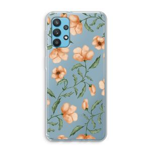 Peachy flowers: Samsung Galaxy A32 4G Transparant Hoesje