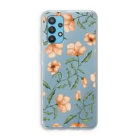 Peachy flowers: Samsung Galaxy A32 4G Transparant Hoesje