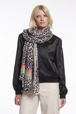 Rino - Pelle Scarf With Leopard Print Klaartje.7002621 Sjaals 8980 Leopard