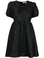 b+ab robe courte à motif en jacquard - Noir