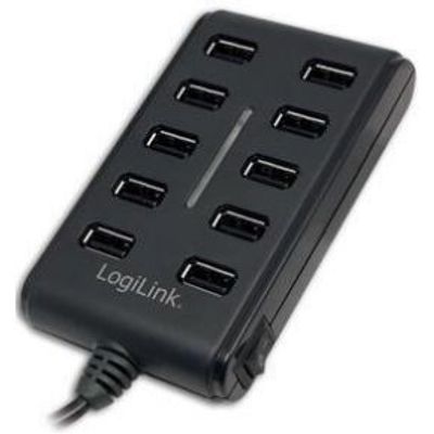 LogiLink USB 2.0 10-Port Hub with On/Off Switch
