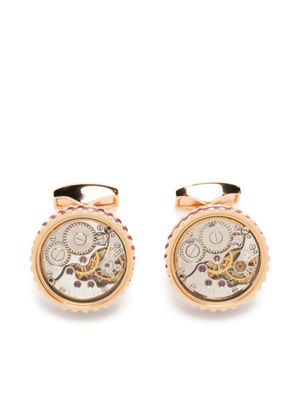 Tateossian boutons de manchette Skeleton Gear - Or