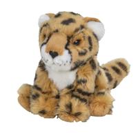 Nature Planet Pluche cheetah - jachtluipaard knuffel - 15 cm - wilde dieren knuffel