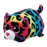 Gekleurde luipaard Ty Teeny knuffel Jelly 10 cm - thumbnail