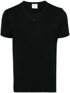 Courrèges t-shirt à logo appliqué - Noir