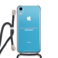 gij beslist: iPhone XR Transparant Hoesje met koord