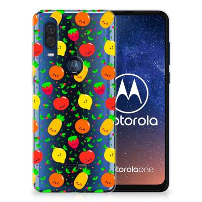 Motorola One Vision | Siliconen Case | Fruits