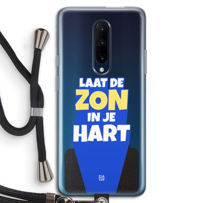 Laat de zon in je hart: OnePlus 7 Pro Transparant Hoesje met koord