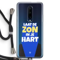 Laat de zon in je hart: OnePlus 7 Pro Transparant Hoesje met koord