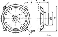 Visaton FR 13 - 4 Ohm 5 inch 13 cm Breedband-luidspreker 30 W 4 Ω Inbouwluidspreker - thumbnail