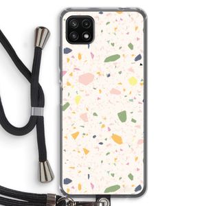 Terrazzo N°21: Samsung Galaxy A22 5G Transparant Hoesje met koord