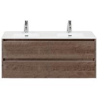 Dante Badmeubelset 120 cm - 4 Laden Tabacco - Keramische Wastafel Wit Cover