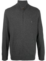 Polo Ralph Lauren cardigan zippé à logo brodé - Gris