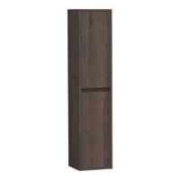 BRAUER Adore badkamerkast - 160x35x35cm - met 2 deuren greeploos links- of rechtsdraaiend lamellen eiken zwart HK-AD160LEZ