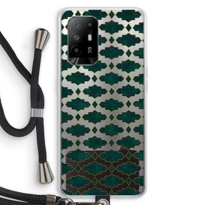 Moroccan tiles: Oppo A95 5G Transparant Hoesje met koord