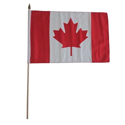 Zwaaivlag Canada - luxe - 30 x 45 cm - op lange stok - Feestartikelen / versiering