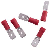 Dresselhaus platte stekker blade terminal, insulated 6.3x0.8mm/ 0.25-1.0 qmm