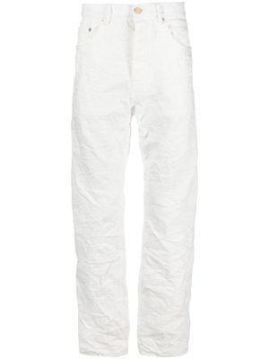 Purple Brand P001 gerafelde straight jeans - Wit Purple Brand P001 gerafelde straight jeans - Wit