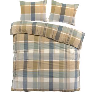 Flanel Dekbedovertrek Heritage-Ruit Beige-2-persoons (200 x 200/220 cm)