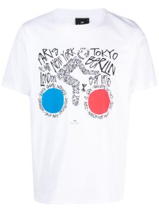 PS Paul Smith t-shirt en coton biologique à imprimé graphique - Blanc