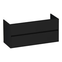 Brauer Adore - Onderkast - 120 cm - met 2 Softclose Lades Greeploos en 1 Sifon Uitsparing - Mat Zwart