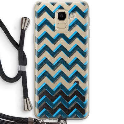 Onderbroken lijn: Samsung Galaxy J6 (2018) Transparant Hoesje met koord