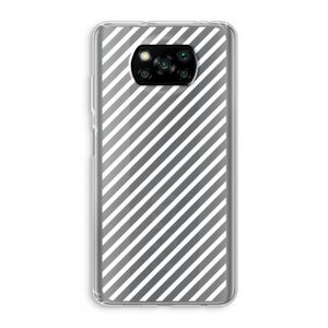 Strepen zwart-wit: Xiaomi Poco X3 NFC Transparant Hoesje