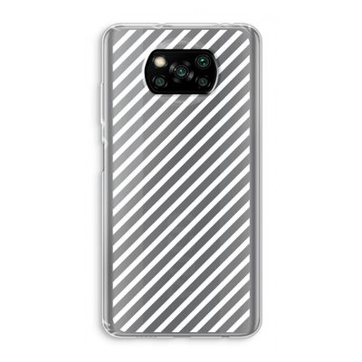 Strepen zwart-wit: Xiaomi Poco X3 NFC Transparant Hoesje