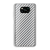 Strepen zwart-wit: Xiaomi Poco X3 NFC Transparant Hoesje
