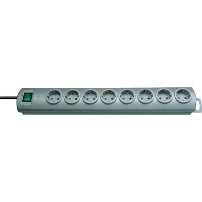 Brennenstuhl Stekkerdoos met schakelaar 8-voudig Geaarde stekker Zilver | 1153390128 - 1153390128