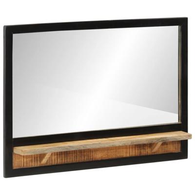 VidaXL Spiegel met schap 80x8x55 cm glas en massief mangohout