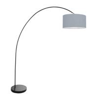 Steinhauer BooglampSolva zwart met lichtblauwe kap - 3901ZW