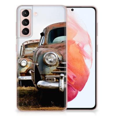 Samsung Galaxy S21 | Siliconen hoesje | met foto Vintage Auto