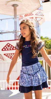 B.Nosy Meisjes rok 2-lagen - Space tie dye B.Nosy Meisjes rok 2-lagen - Space tie dye