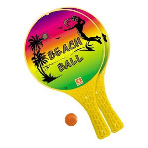 Mondo Beachballset Regenboog, 3dlg.