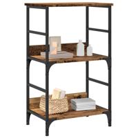 Boekenkast 50x33x82 cm bewerkt hout oud houtkleurig