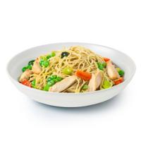 Rond bord/camping - diep bord - D19 cm - creme wit - kunststof - onbreekbaar servies