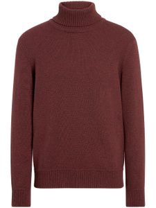 Zegna pull en cachemire à col roulé - Rouge