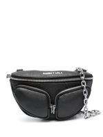 Bimba y Lola sac banane XS Pocket en cuir - Noir