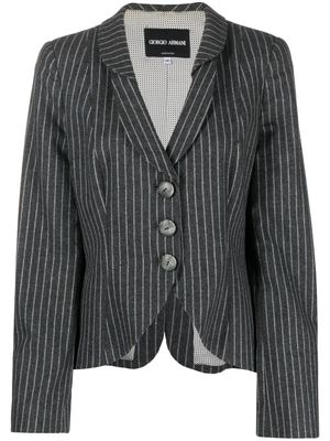 Giorgio Armani Pre-Owned blazer à revers cranté (années 1990) - Gris