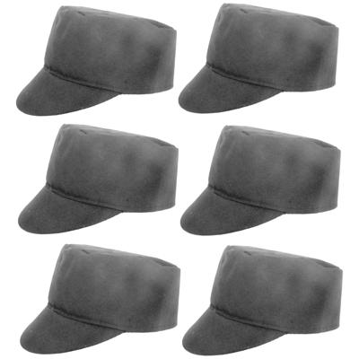 Boeren thema verkleed pet - 6x - zwart - volwassenen - one size