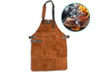Leren BBQ Schort Suède Lichtbruin 81 x 56 cm