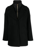 Herno padded-bib single-breasted coat - Noir