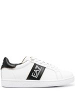 Ea7 Emporio Armani baskets en cuir à logo imprimé - Blanc - thumbnail