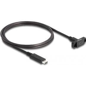 DeLOCK 87824 USB-kabel USB 3.2 Gen 2 (3.1 Gen 2) 1 m USB C Zwart
