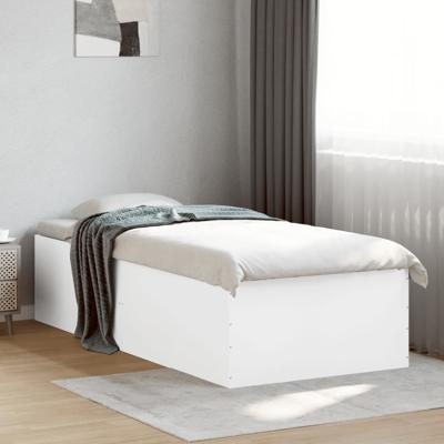 Bedframe bewerkt hout wit 100x200 cm