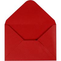 Creativ Company Enveloppen, afmeting envelop 11,5x16 cm, 110 gr, rood, 10 stuk/ 1 doos