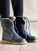 Vintage Soft Leather Thermal Lace-Up Boots - thumbnail